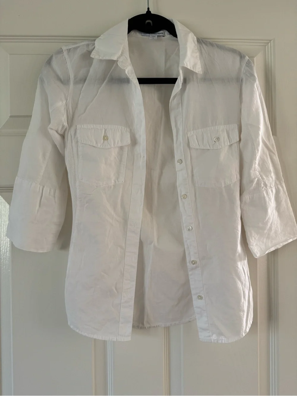 James Perse Cream/Tan Lightweight Shirt Top